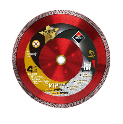 RUBI VIP PREMIUM 4 1/2" Diamond blade (DRY)