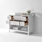 Hayley Bathroom Vanity with Sink and Carrara White Marble Top Cabinet Set