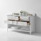 Hayley Bathroom Vanity with Sink and Carrara White Marble Top Cabinet Set