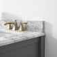 Hayley Bathroom Vanity with Sink and Carrara White Marble Top Cabinet Set