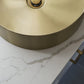 Zeek 14” Gold Round Vessel Bathroom Sink Stainless Steel PVD Nano Tech Coating ZN-G144