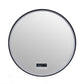 Cirque Round LED Lighted Bathroom Vanity Black Framed Mirror