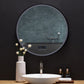 Cirque Round LED Lighted Bathroom Vanity Black Framed Mirror