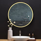 Cirque Round LED Lighted Bathroom Vanity Black Framed Mirror