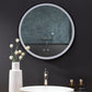 Cirque Round LED Lighted Bathroom Vanity Black Framed Mirror