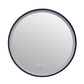 Cirque Round LED Lighted Bathroom Vanity Black Framed Mirror