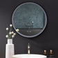 Cirque Round LED Lighted Bathroom Vanity Black Framed Mirror