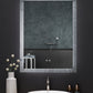 Frysta LED Frameless Rectangular Mirror Lighted Bathroom Vanity with Dimmer and Defogger