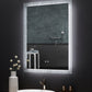 Frysta LED Frameless Rectangular Mirror Lighted Bathroom Vanity with Dimmer and Defogger