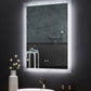 Frysta LED Frameless Rectangular Mirror Lighted Bathroom Vanity with Dimmer and Defogger