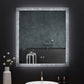 Frysta LED Frameless Rectangular Mirror Lighted Bathroom Vanity with Dimmer and Defogger