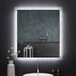 Frysta LED Frameless Rectangular Mirror Lighted Bathroom Vanity with Dimmer and Defogger