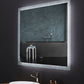 Frysta LED Frameless Rectangular Mirror Lighted Bathroom Vanity with Dimmer and Defogger