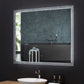 Frysta LED Frameless Rectangular Mirror Lighted Bathroom Vanity with Dimmer and Defogger