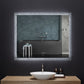 Frysta LED Frameless Rectangular Mirror Lighted Bathroom Vanity with Dimmer and Defogger