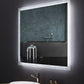 Frysta LED Frameless Rectangular Mirror Lighted Bathroom Vanity with Dimmer and Defogger