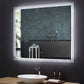 Frysta LED Frameless Rectangular Mirror Lighted Bathroom Vanity with Dimmer and Defogger