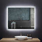 Frysta LED Frameless Rectangular Mirror Lighted Bathroom Vanity with Dimmer and Defogger