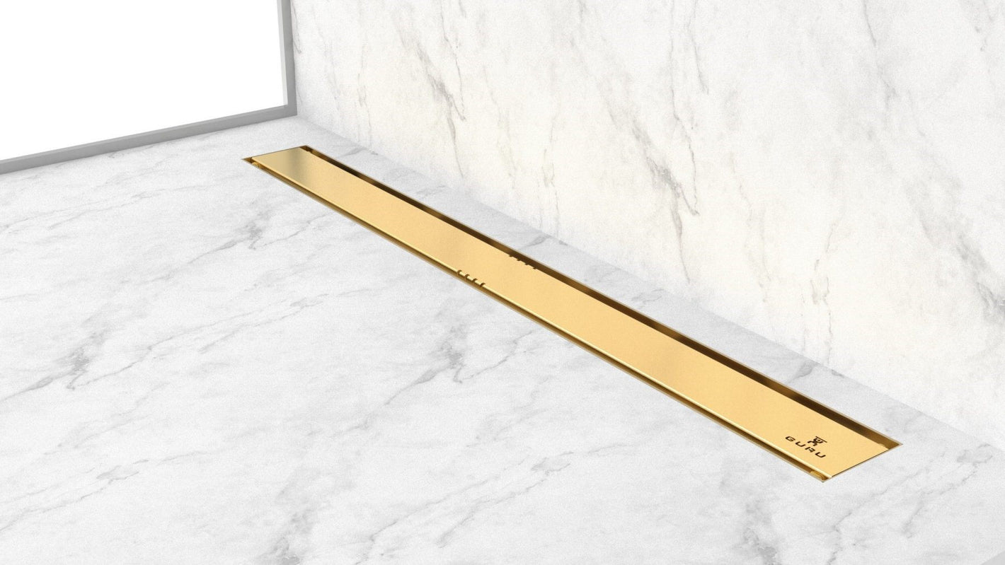 EVOLUX LINEAR DRAIN & STRAINER GOLD