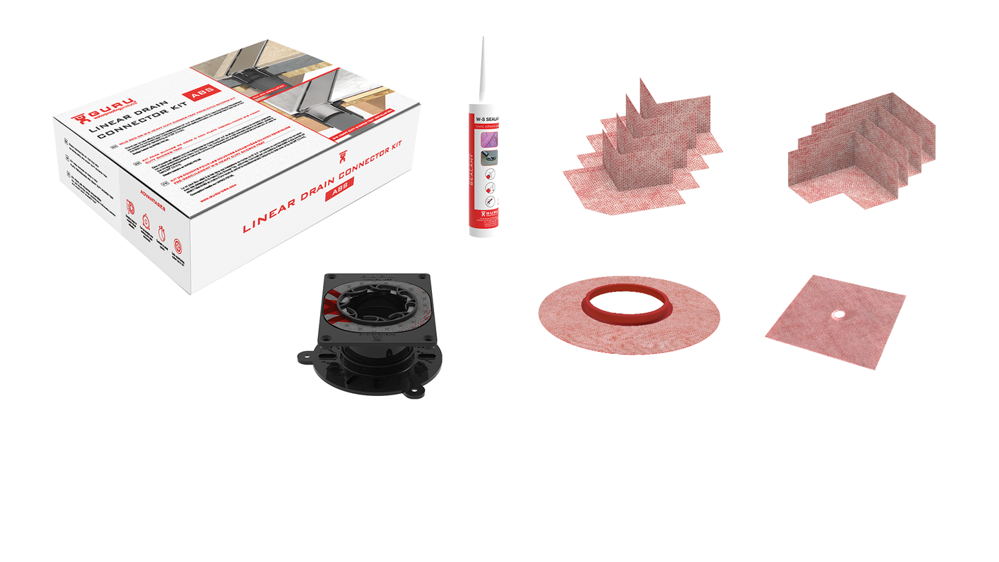 GURU LINEAR DRAIN CONNECTOR KIT ABS