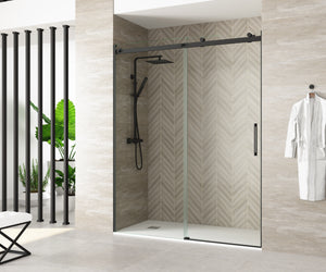 Standard Shower Sliding Glass Door - Black