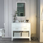 Hayley Bathroom Vanity with Sink and Carrara White Marble Top Cabinet Set