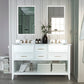 Hayley Bathroom Vanity with Sink and Carrara White Marble Top Cabinet Set