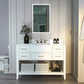 Hayley Bathroom Vanity with Sink and Carrara White Marble Top Cabinet Set