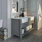 Hayley Bathroom Vanity with Sink and Carrara White Marble Top Cabinet Set