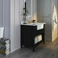 Hayley Bathroom Vanity with Sink and Carrara White Marble Top Cabinet Set