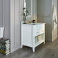 Hayley Bathroom Vanity with Sink and Carrara White Marble Top Cabinet Set