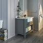 Hayley Bathroom Vanity with Sink and Carrara White Marble Top Cabinet Set