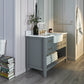 Hayley Bathroom Vanity with Sink and Carrara White Marble Top Cabinet Set