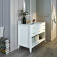 Hayley Bathroom Vanity with Sink and Carrara White Marble Top Cabinet Set