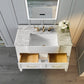 Hayley Bathroom Vanity with Sink and Carrara White Marble Top Cabinet Set