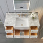 Hayley Bathroom Vanity with Sink and Carrara White Marble Top Cabinet Set