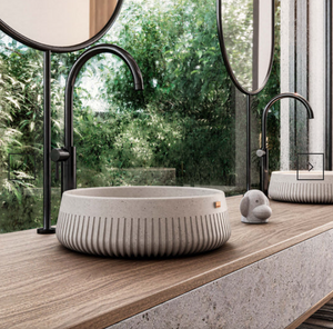 AUPAP01 Concrete Round Vessel Sink - Bathroom