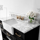 Hayley Bathroom Vanity with Sink and Carrara White Marble Top Cabinet Set