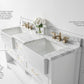 Hayley Bathroom Vanity with Sink and Carrara White Marble Top Cabinet Set