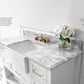 Hayley Bathroom Vanity with Sink and Carrara White Marble Top Cabinet Set