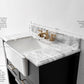 Hayley Bathroom Vanity with Sink and Carrara White Marble Top Cabinet Set