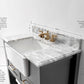 Hayley Bathroom Vanity with Sink and Carrara White Marble Top Cabinet Set