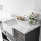 Hayley Bathroom Vanity with Sink and Carrara White Marble Top Cabinet Set