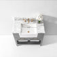 Hayley Bathroom Vanity with Sink and Carrara White Marble Top Cabinet Set