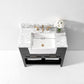 Hayley Bathroom Vanity with Sink and Carrara White Marble Top Cabinet Set