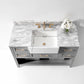 Hayley Bathroom Vanity with Sink and Carrara White Marble Top Cabinet Set