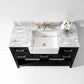 Hayley Bathroom Vanity with Sink and Carrara White Marble Top Cabinet Set