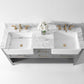 Hayley Bathroom Vanity with Sink and Carrara White Marble Top Cabinet Set