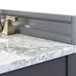 Adeline Bathroom Vanity with Farmhouse Sink and Carrara White Marble Top Cabinet Set