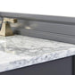 Adeline Bathroom Vanity with Farmhouse Sink and Carrara White Marble Top Cabinet Set